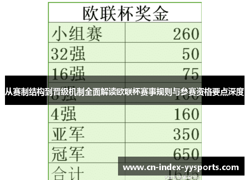 从赛制结构到晋级机制全面解读欧联杯赛事规则与参赛资格要点深度 从赛制结构到晋级机制全面解读欧联杯赛事规则与参赛资格要点深度